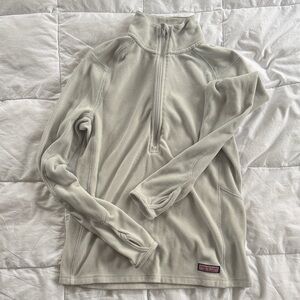 Very Light Grey Vineyard Vines Quarter-Zip Sweater